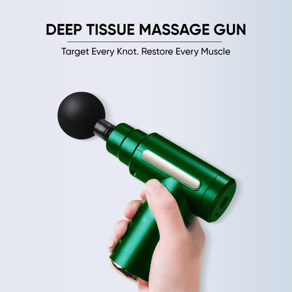Massage Gun | Muscle Relaxation Massager for Pain Relief, Athletes & Fitness Recovery | Deep Tissue Body Massage Machine (Green)